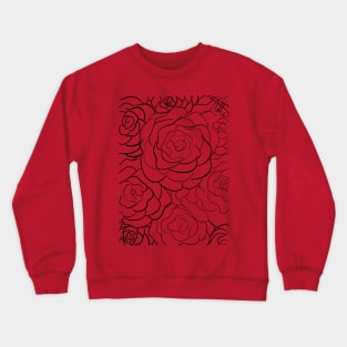 Rose Pattern Transparent Crewneck Sweatshirt